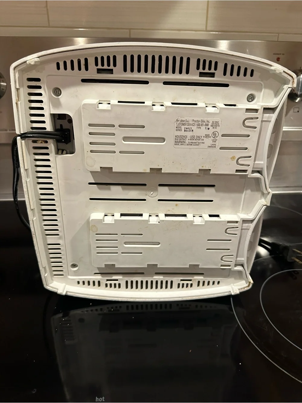 Proctor Silex 4 Slice Toaster Extra Wide Slots Bagels Cool Touch White Tested